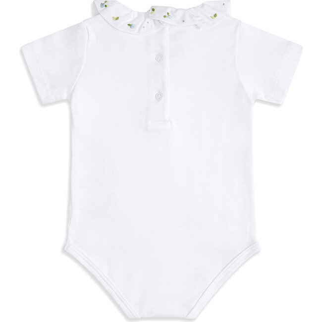 Bloom Wind Ruffle Collar Onesie, Blue - Onesies - 3