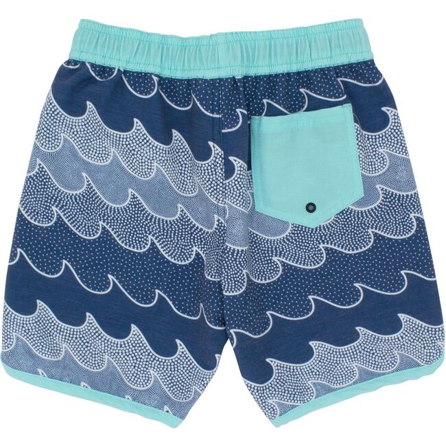 Cosmic Waves Baby Boy Boardshort, Navy - Swim Trunks - 2