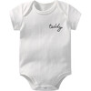 My Name is! Embroidered Bodysuit, White - Onesies - 1 - thumbnail