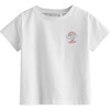 Embroidered Rainbow Name Shirt, White - Tees - 1 - thumbnail