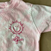 Embroidered My Sunshine Name Tee, Pink Tie Dye - Tees - 2 - thumbnail