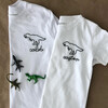 T Rex Dino Embroidered Name Shirt, White - Tees - 2