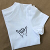 Embroidered Surfs Up Name Tee, White - Tees - 3 - thumbnail
