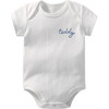 My Name is! Embroidered Bodysuit, White - Onesies - 4