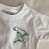 T Rex Dino Embroidered Name Shirt, White - Tees - 3