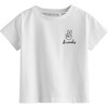 Embroidered Peace Name Tee, White - Tees - 1 - thumbnail
