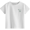 T Rex Dino Embroidered Name Shirt, White - Tees - 4