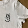 Embroidered Peace Name Tee, White - Tees - 3 - thumbnail