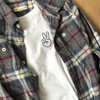 Embroidered Peace Name Tee, White - Tees - 4