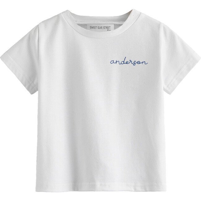 My Name is! Embroidered Shirt, White - Tees - 4