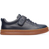 Kids Runner Four Leather Sneaker, Blue - Sneakers - 1 - thumbnail