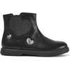 Girls Duet Leather Chelsea Boot, Black - Boots - 1 - thumbnail