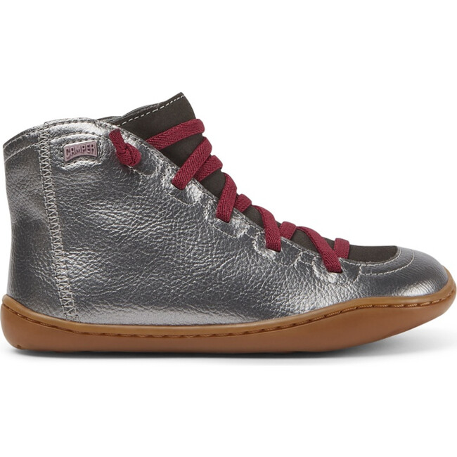 Girls Peu Cami Leather Boot, Grey