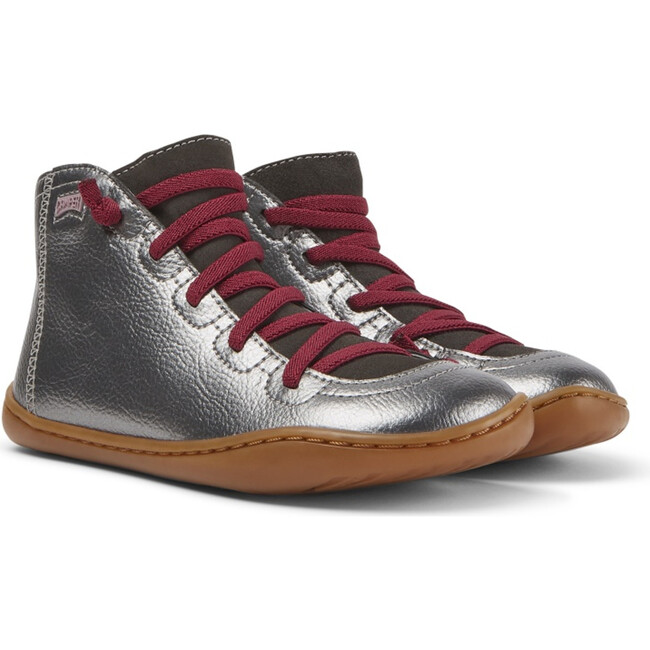 Girls Peu Cami Leather Boot, Grey