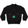 Quarter Zip Jacket, Black Denim - Jackets - 1 - thumbnail