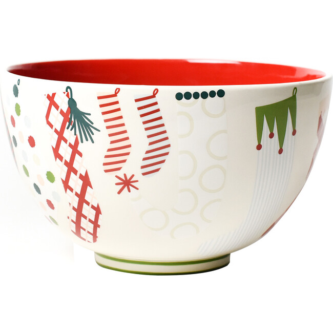Stockings Footed Bowl, Red