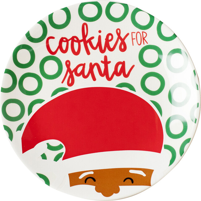 North Pole Cookies for Santa Plate, Brown Skin