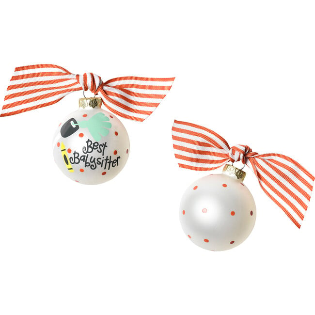 Babysitter Glass Ornament, White - Ornaments - 2