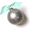 I Love My Dog Popper Glass Ornament, Silver - Ornaments - 3