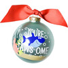 Shark Glass Ornament, Blue - Ornaments - 1 - thumbnail