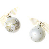Welcome Little Ones Glass Ornament, White - Ornaments - 2