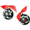 Boughs of Holly Glass Ornament, Green - Ornaments - 2