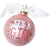 It's A Girl Popper Glass Ornament, Pink - Ornaments - 1 - thumbnail