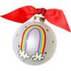 Rainbow of Hope Glass Ornament, White - Ornaments - 1 - thumbnail