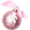 I Love You Beary Much Girl Glass Ornament, Pink - Ornaments - 1 - thumbnail