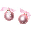 I Love You Beary Much Girl Glass Ornament, Pink - Ornaments - 2