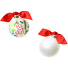 Deck The Halls Glass Ornament, White - Ornaments - 2