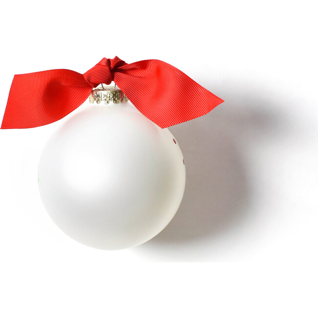 Deck The Halls Glass Ornament, White - Ornaments - 3