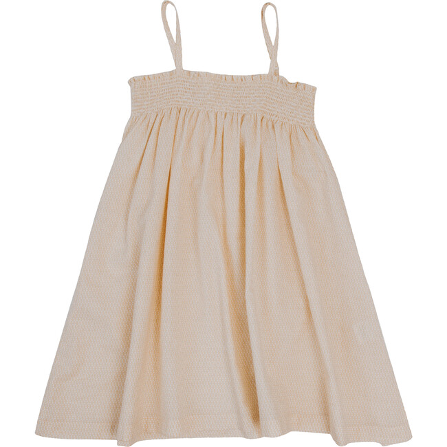Sonny Smocked Dress, Buttercream - Dresses - 1