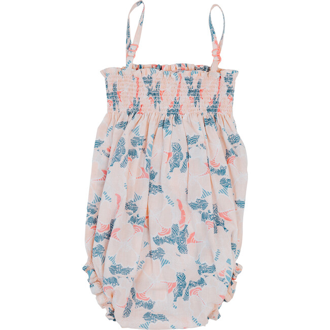 Sonny Smocked Bubble, Hibiscus