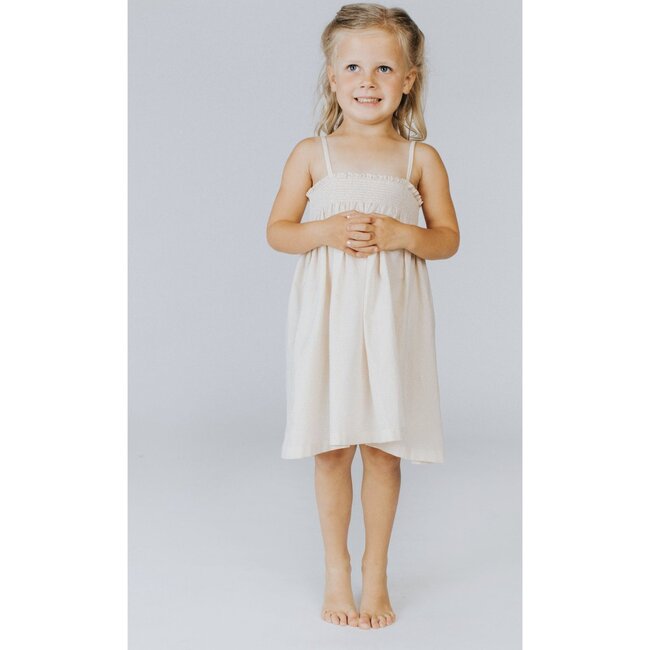 Sonny Smocked Dress, Buttercream - Dresses - 2