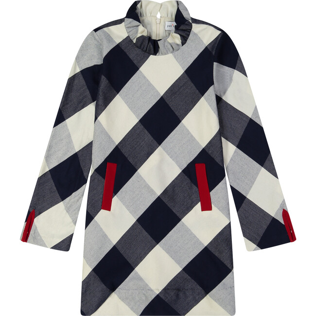 Lily Dress, Blue Buffalo Plaid