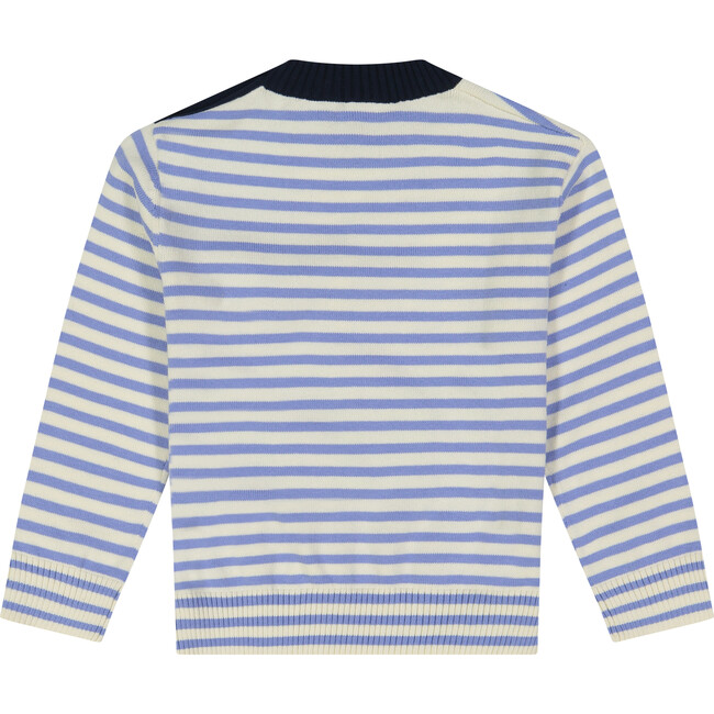 Peony Intarsia Cotton Sweater, Stripe - Sweaters - 5