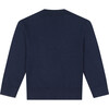 Peony Intarsia Cotton Sweater, Navy - Sweaters - 4