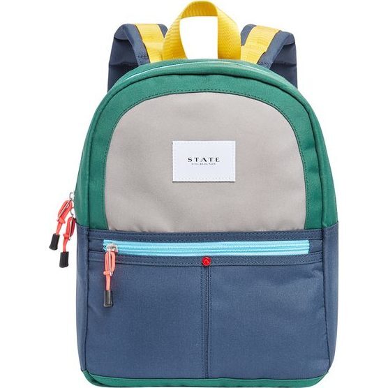 Mini Kane Backpack, Green/Navy - Backpacks - 1