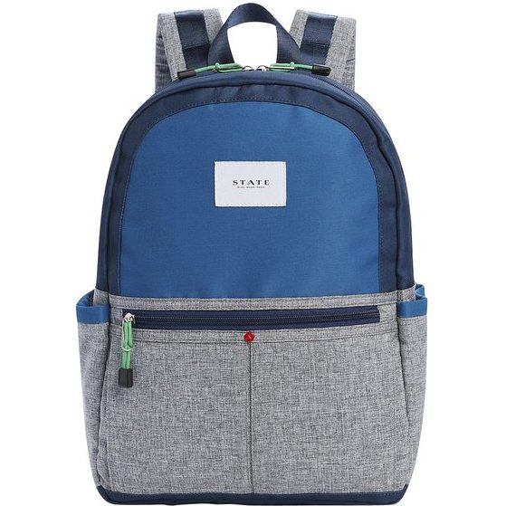 Kane Backpack, Navy/Heather Grey - Backpacks - 1