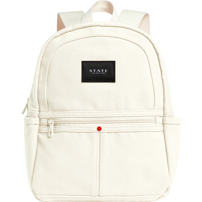 Cotton Canvas Mini Kane Backpack, Natural - Backpacks - 1