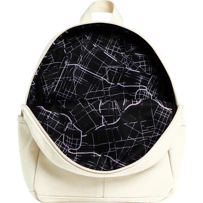 Cotton Canvas Mini Kane Backpack, Natural - Backpacks - 4