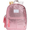 Metallic Mini Kane Backpack, Pink and Silver - Backpacks - 1 - thumbnail