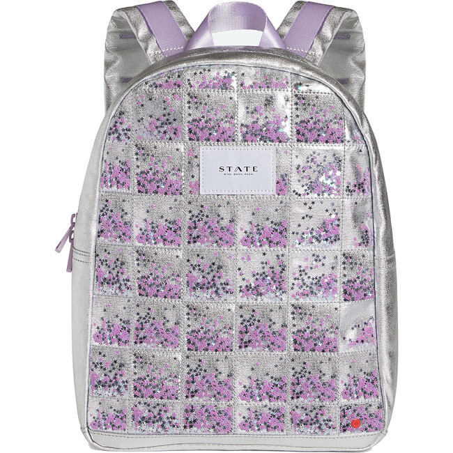 Mini Kane Star Sequin Backpack, Silver and Purple - Backpacks - 1