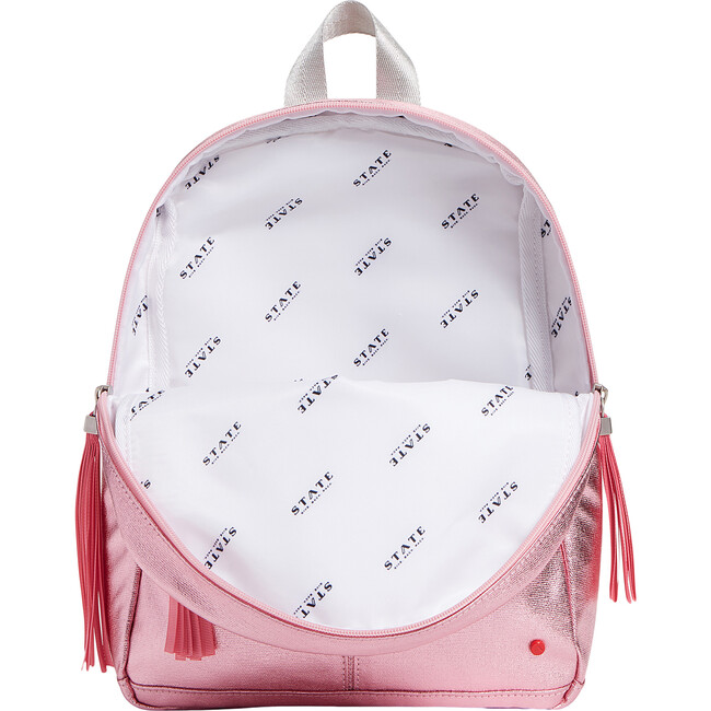 Metallic Mini Kane Backpack, Pink and Silver - Backpacks - 5