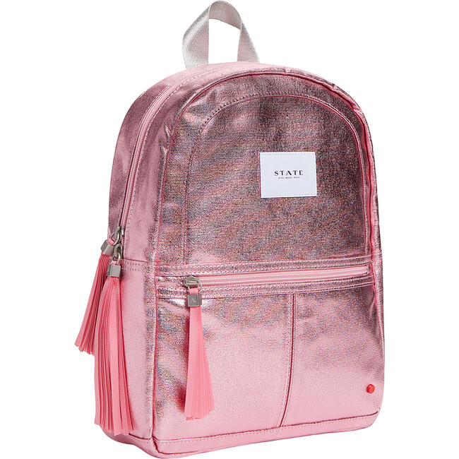 Metallic Mini Kane Backpack, Pink and Silver - Backpacks - 6