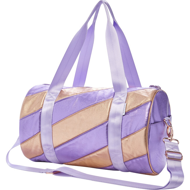 Felix Duffle Bag, Purple/Rose Gold - Backpacks - 2