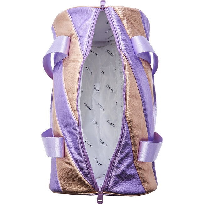Felix Duffle Bag, Purple/Rose Gold - Backpacks - 3