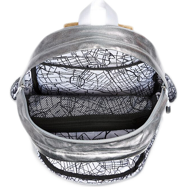Metallic Kent Backpack, Silver Multi - Backpacks - 3