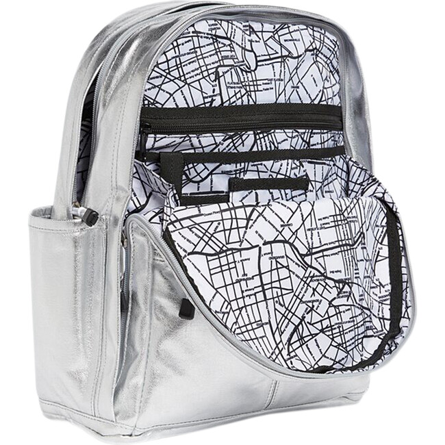 Metallic Kent Backpack, Silver Multi - Backpacks - 4